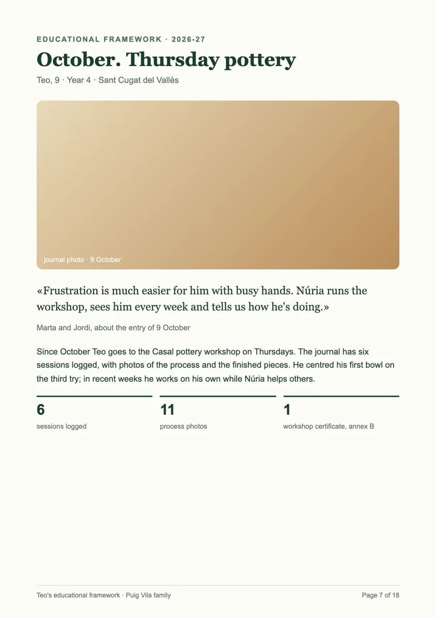 One moment per page