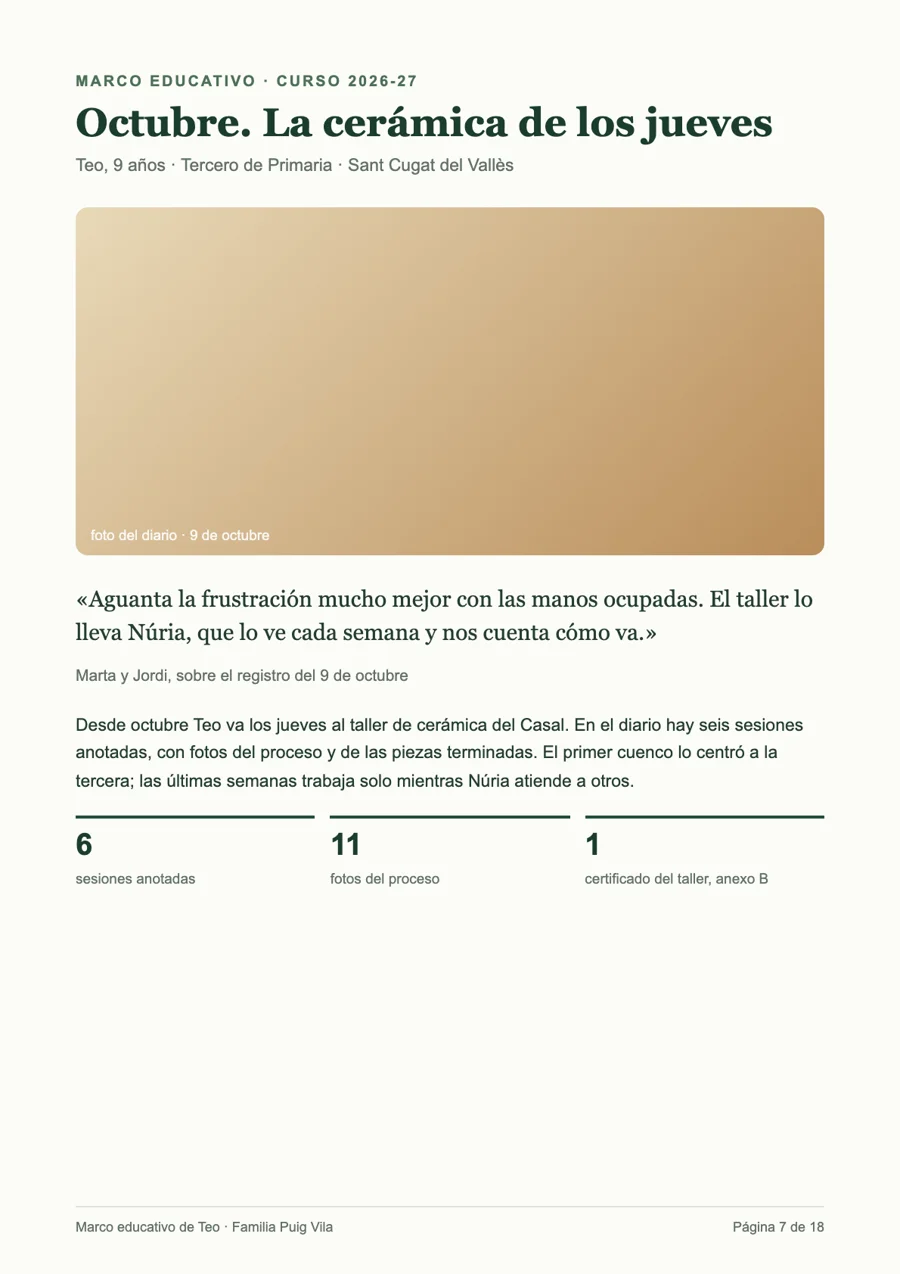 Un momento por página